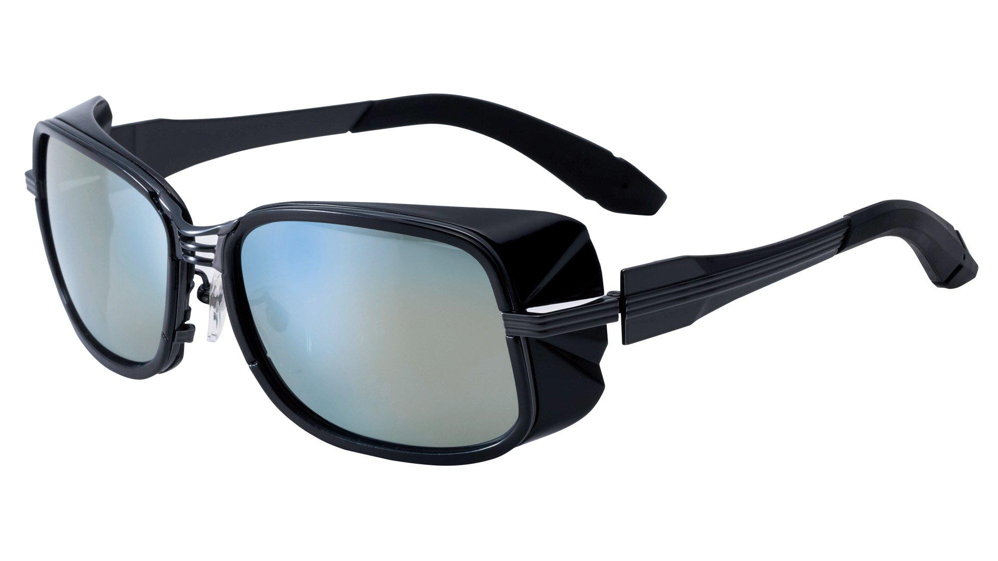 

Zeque Leman Polarized Sunglasses in Gunmetal and Black with Trueview Sports and Blue Mirror F-1524