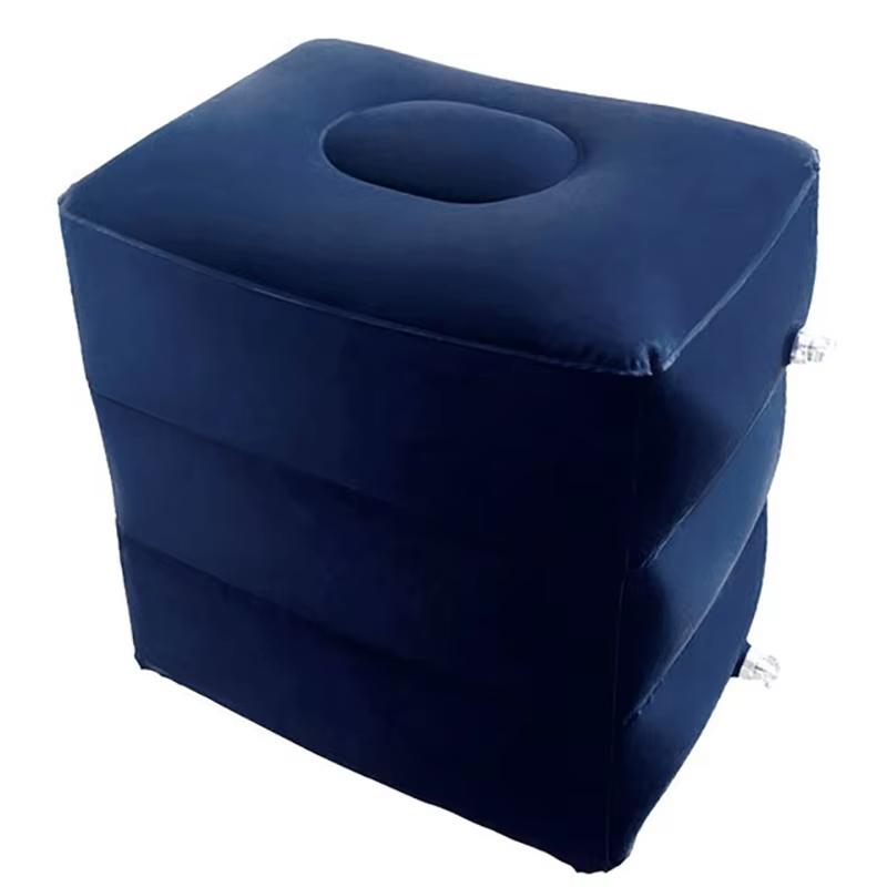 Travel Footrest Pillow Inflatable Foot Support Cushion for Airplane Car Office Resting Sleeping and Vacation Travel Accessories