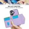 For iPhone 17 Case Card Holders RFID Blocking PU Leather + TPU Phone Back Cover with Shoulder Strap