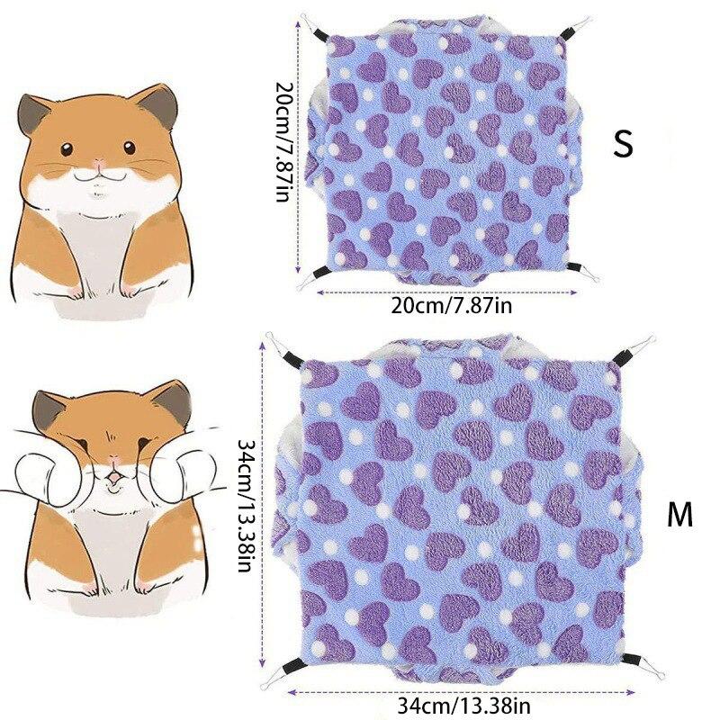 Hamster Hängematte Kleintier Hängebett Doppel Warm Verdickt Honigkäfer Flughörnchen Meerschweinchen Hängematte Haustierkäfig Zubehör