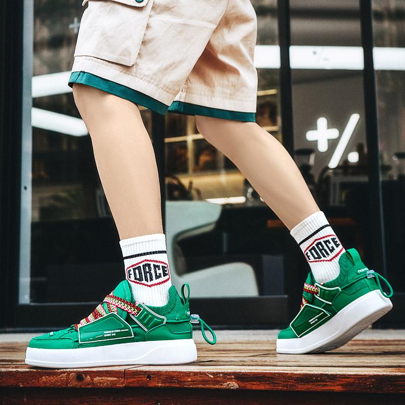 Trend Cool Easy Matching Board Shoes Green Sneakers Men Casual Sneakers Street Youth Skateboard Shoes Designer Skateboarding