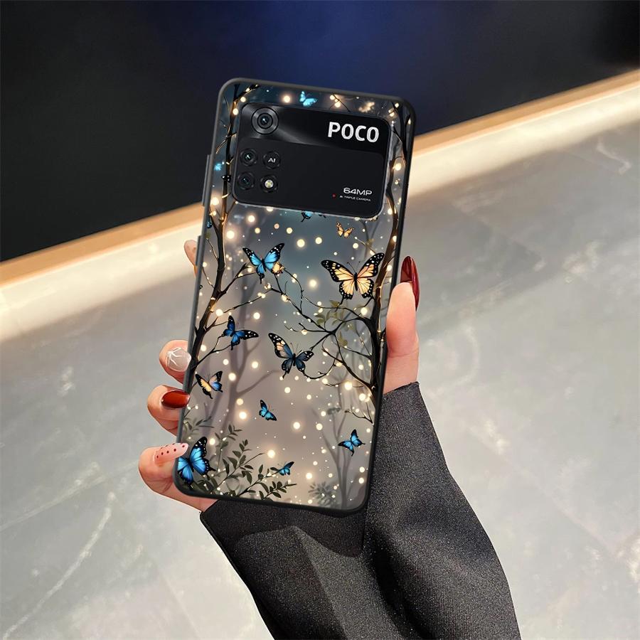 Traum Schmetterling Hülle Handyhülle Case für Xiaomi Poco F8 C71 C50 C75 M5 C61 M3 M4 M7 F1 X3 X4 X5 X7 Pro F3