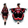 Mottenflügel Schal Umhänge Halloween Kostüm für Damen | Flügel Schal für Erwachsene mit Feder Stirnband, Motten Umhänge für Halloween Party Cosplay Foto Requisite