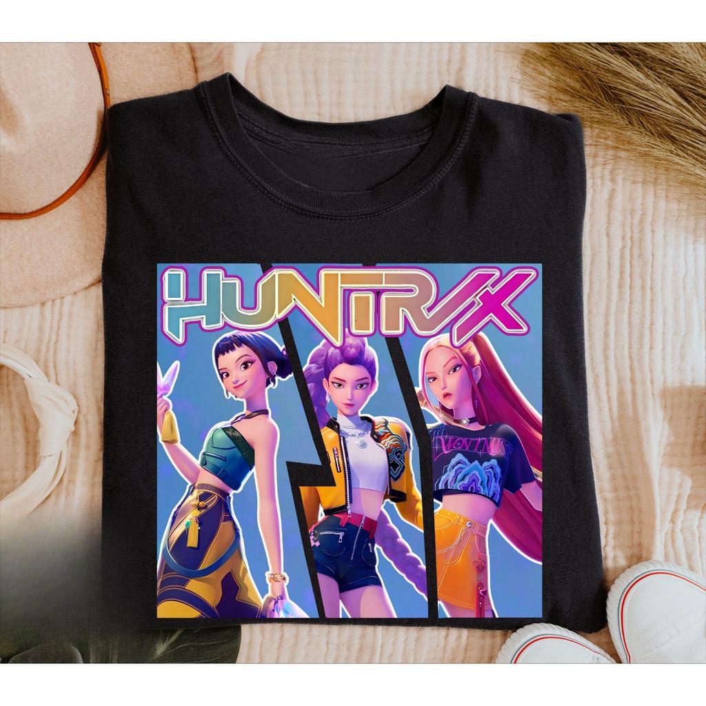 Kpop Demon Hunter Saja Boys T-shirt Harajuku O-neck Casual Anime T-Shirt Tops Unisex