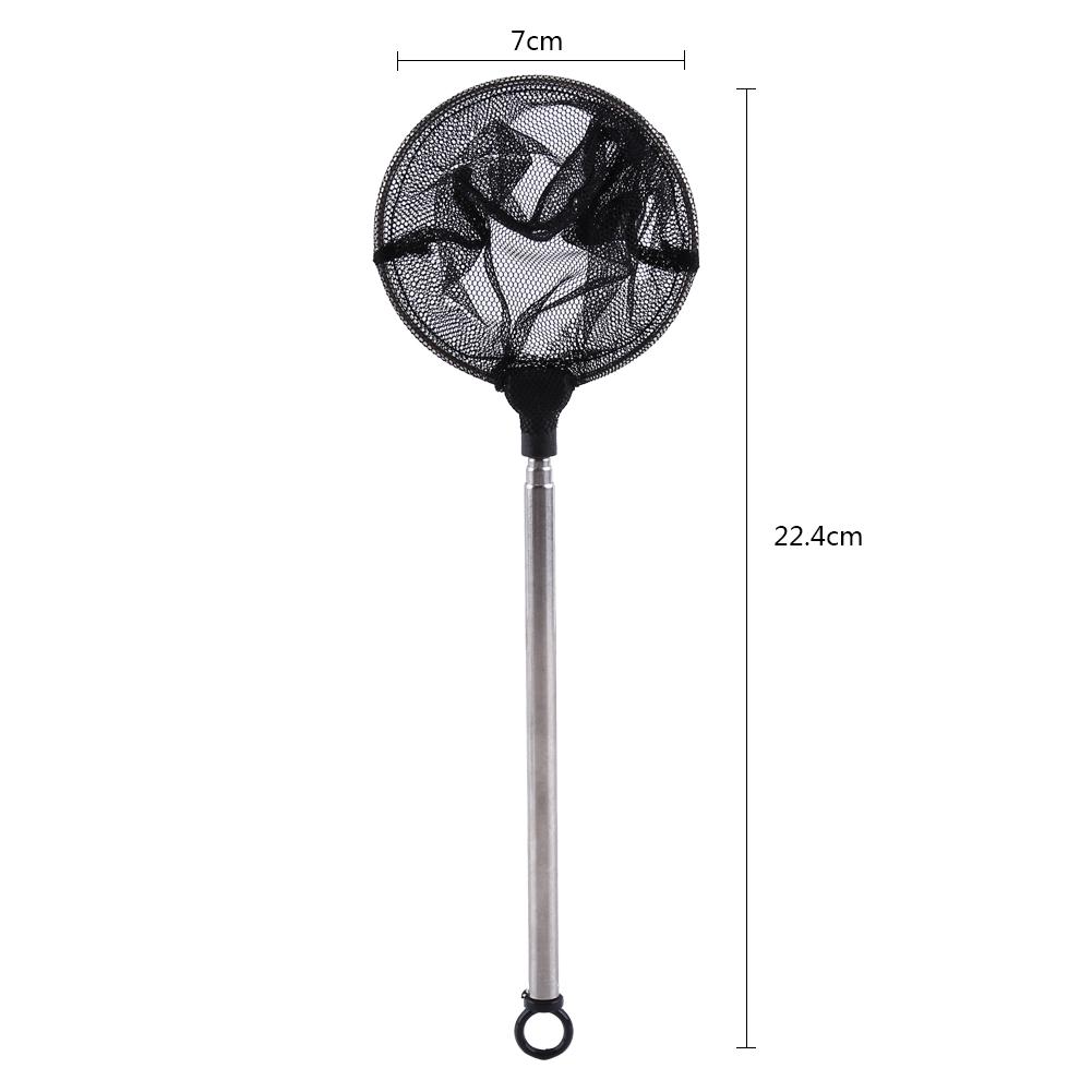 Fish Tank Aquarium Accessories Net Mini Adjustable Telescopic Fishes Shrimps Landing Net Round