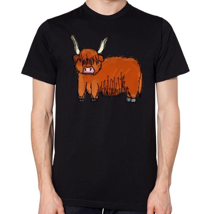 

Highland Cow T-Shirt Men Women Unisex Top 5XL різнокольоровий