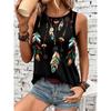 Dream Catcher 3D Print Tank Tops Women O-Neck Ethnic Style Casual Vest Off Shoulder Y2k Sleeveless Top Camisole Woman Clothing