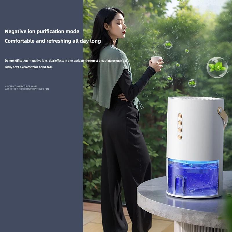 1000 ml Negativ-Ionen-Luftentfeuchter Schimmelbekämpfung Feuchtigkeitskontrolle Tragbar Energieeffizient Home Office Leiser Betrieb Einfach zu bedienen