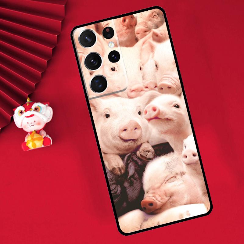 

cute pig Case For Samsung Galaxy S24 S23 S25 S26 Ultra S20 FE S21 S22 Plus S10 S25 FE Cover Funda Galaxy S25Ultra