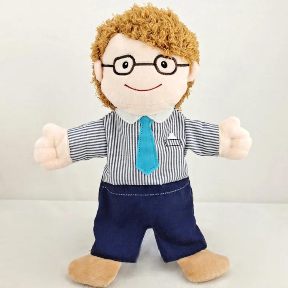 25cm Tatlı Aile El Kuklası Bebekleri Erken Eğitim Öğrenme Peluş Oyuncaklar Çocuklar İçin Cosplay El Parmak Kuklaları Hediyeler