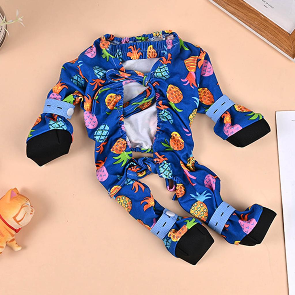 Colorful Dog Rain Leg Guard Full Body Dog Jumpsuits With Leg Protecting for Beach and Trail Exploration