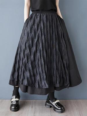 Gaze Patchwork Asymmetrischer Rock GYX1531