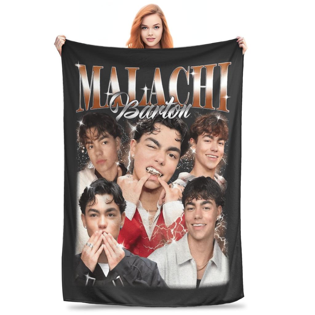 Custom Malachi Barton Plush Blanket Kids Adult Flannel Blanket For Couch Bed Super Warm Quality Bedspread Birthday P