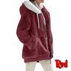 Giacca con cappuccio e zip in peluche da donna Autunno/Inverno