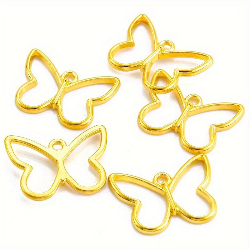 DIY Alloy Jewelry Pendant Butterfly Retro Accessory 10pcs