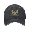 Ägyptisches Auge des Horus Wadjet Gold und Schwarz Denim Stoff Kappe Lässige Baseballkappen Verstellbarer Hut Sommer Unisex Baseballkappen