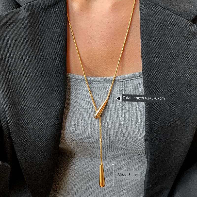 Long Gold Metal Body Chain, Silver Snake Bone Necklace, Women's Spring and Summer Accessories, High-End Luxury Niche Sweater Chain