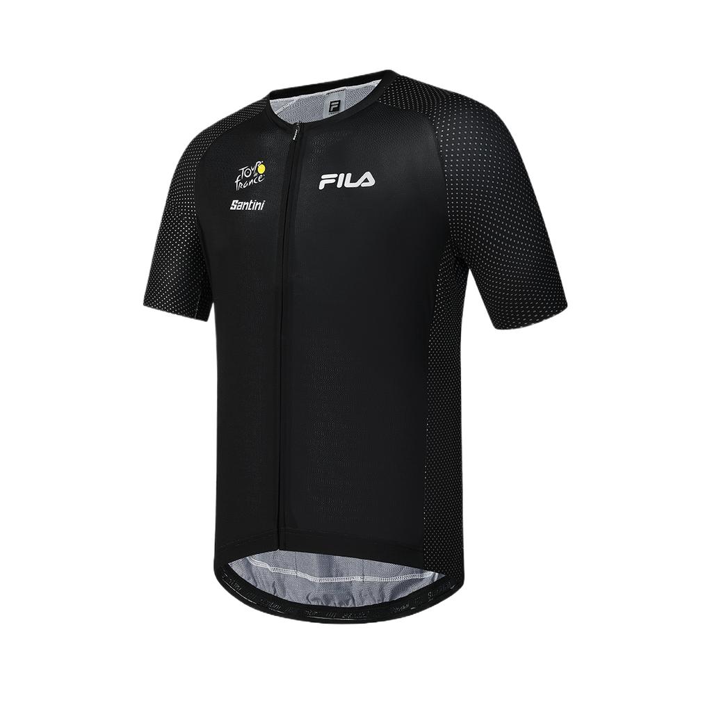 Fila Cycling Fashionable Simple Comfortable Casual Sports Short Sleeve Knit Top Men Tops A11M538503F-BK