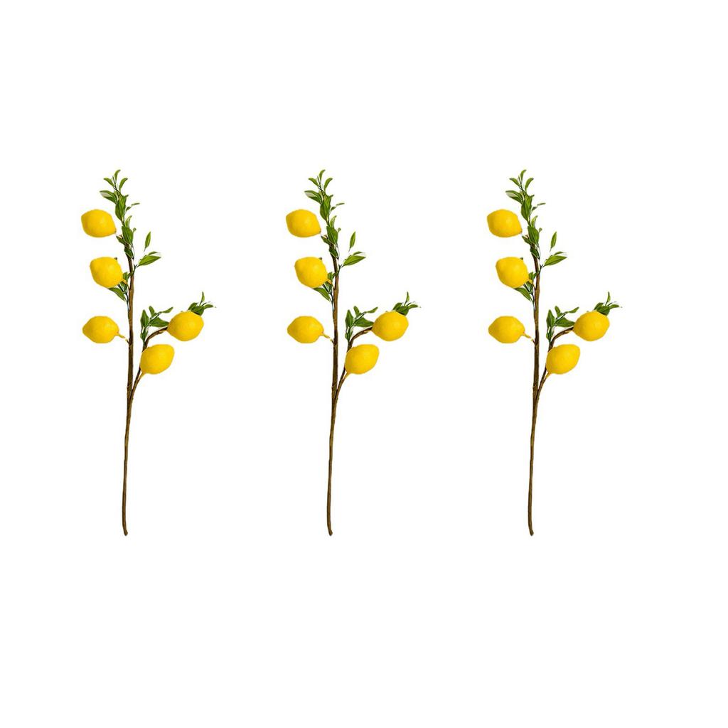 1/3/5/10pcs Simulation Lemon Branch Artificial Flowers Home Photography Props Fake Plants Lemon Fruit Home Flower Arrangement