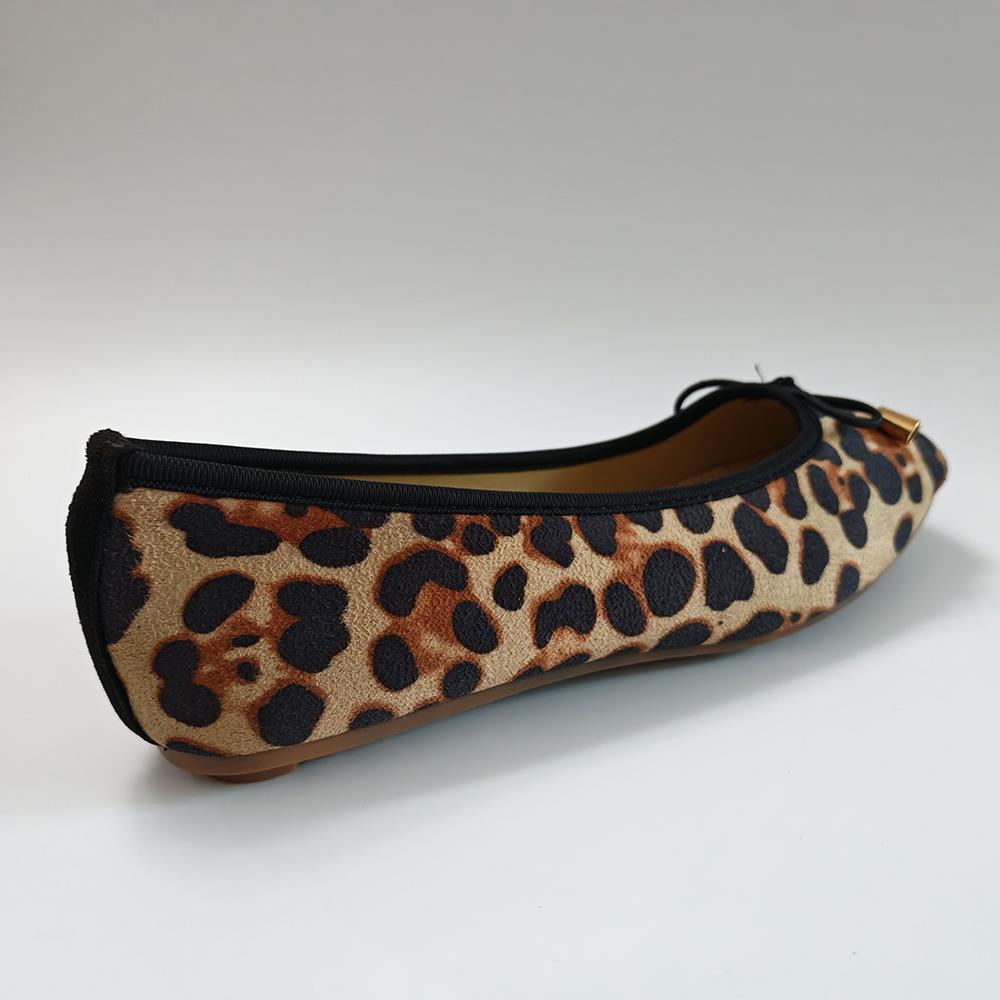 Women Classic Leopard Ballet Flats Square Toe Non-slip Flat Casual Slip-on Lightweight Shoes Daily Wear Plus Size 42