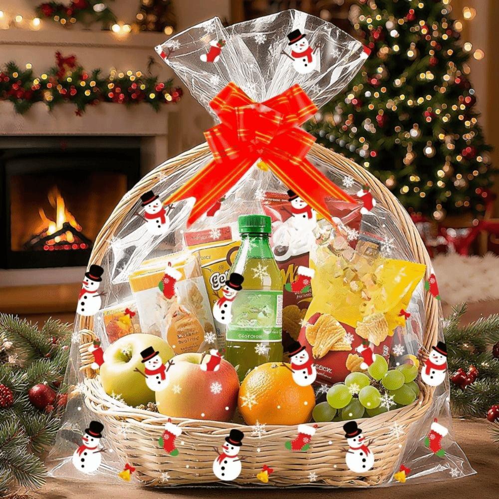 10Pcs Snack Packaging Christmas Packaging Bag Party Supply Merry Christmas Cookie Gift Package Xmas Tree Snowman Santa Clause