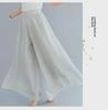 Ethnic Style Plus Size Elastic Waist Linen Skirt-Pants, 12 Colors - Lotte 2024 Mori Girl Collection