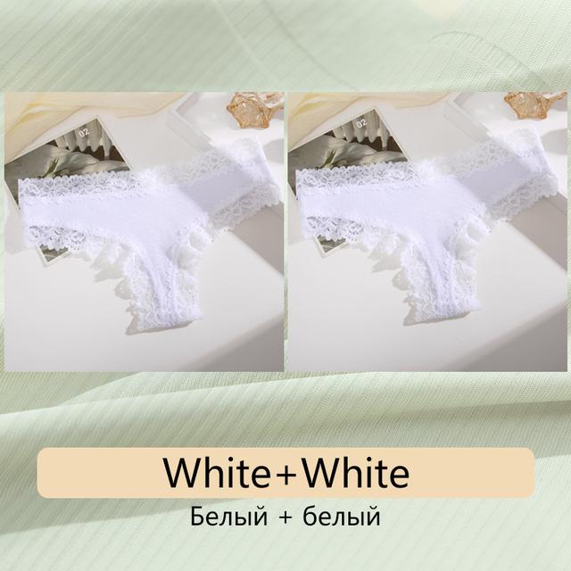 

FINETOO, 2 шт., женское хлопковое нижнее белье, сексуальные кружевные трусики с цветочным принтом, удобное нижнее белье с низкой посадкой, эротическое бесшовное дышащее нижнее белье XL