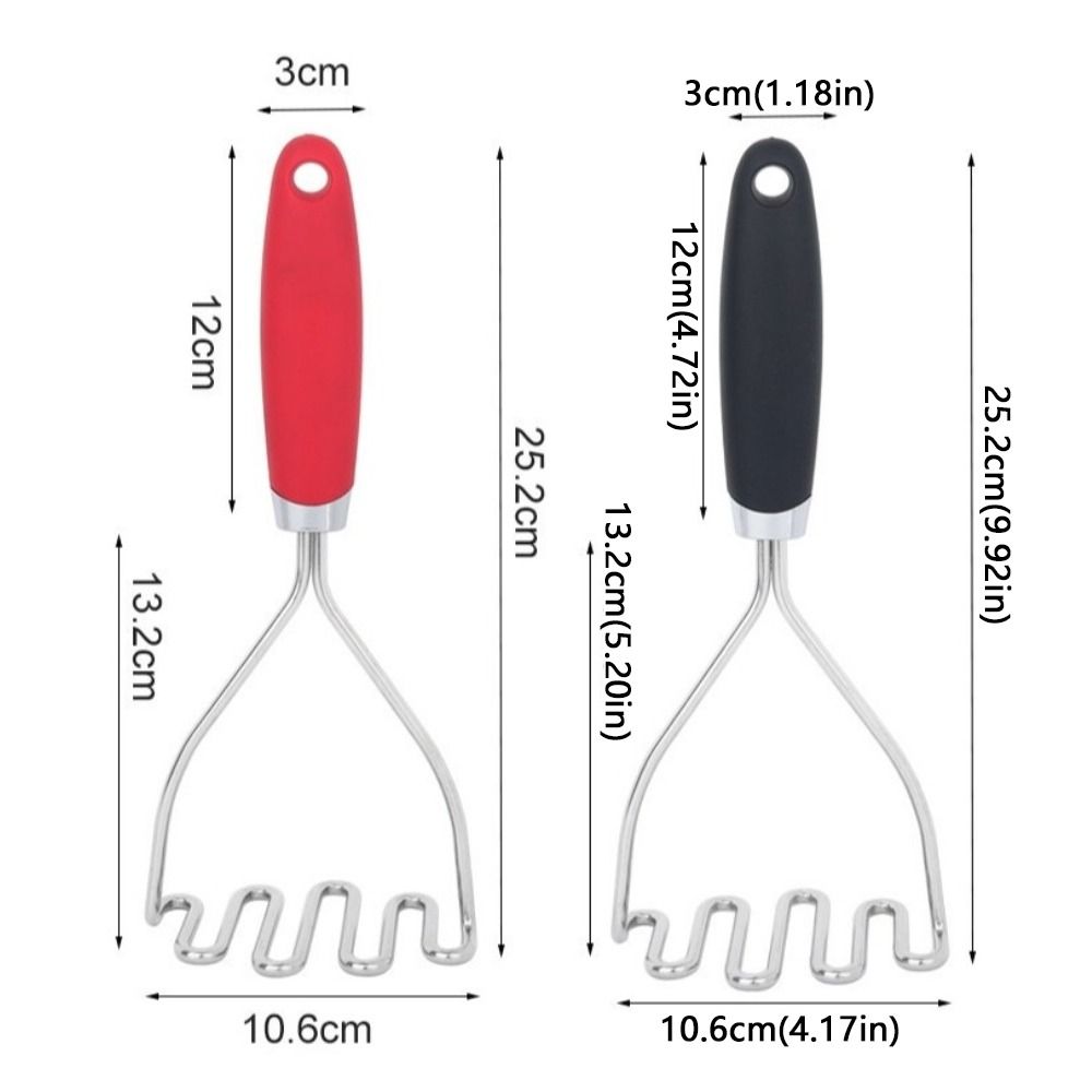 Stainless Steel Manual Potato Masher Wave Fruit Crusher Professional Mud Press Masher  Kitchen