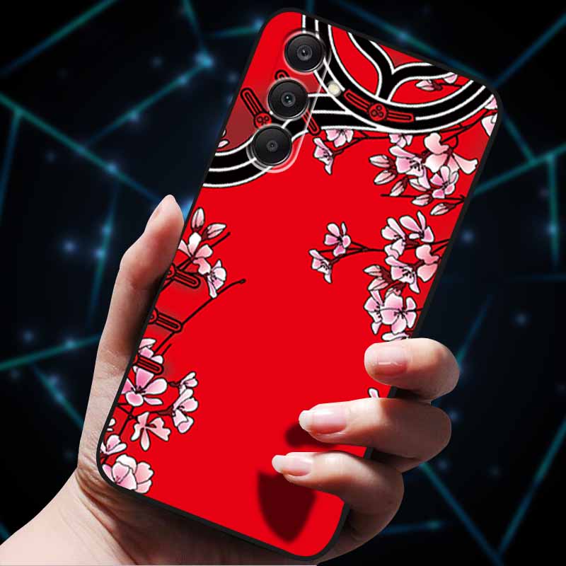 3D Flowers Emboss Fundas For Samsung A25 A35 A55 5G Case Soft Silicone Phone Cases for Galaxy A25 5G Back Cover Shell SamsungA55