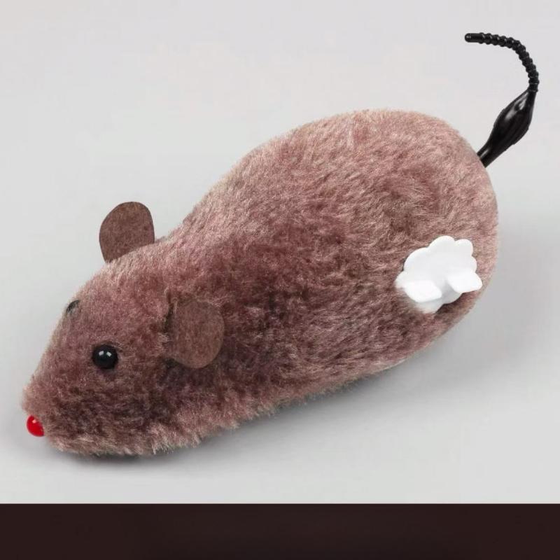 

Игрушка для кошки, Мышка, Плюшевая игрушка для питомца кошки, Имитация мыши, Заводная мышь, Самоудовлетворение котенка, Дразнить кошек и собак коричневый