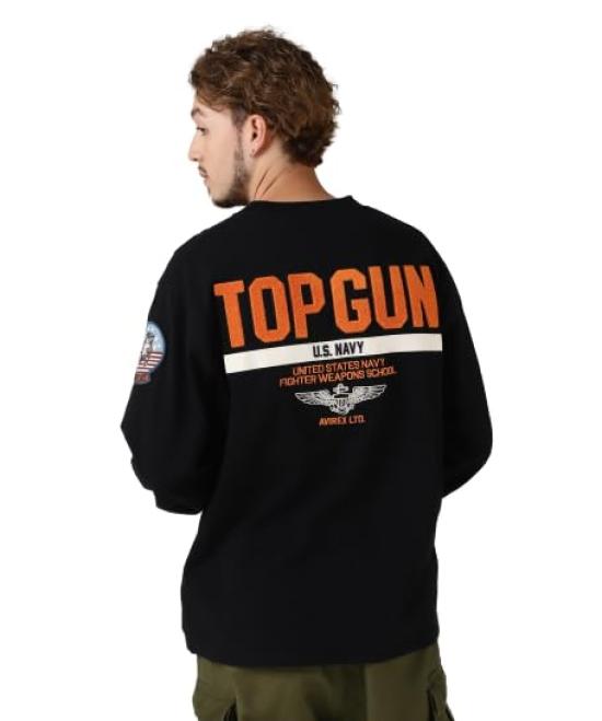 

LONG SLEEVE Sleeve Top Gun L 010 Black [AVIREX] T-SHIRT TOPGUN/Long T-Shirt Men s