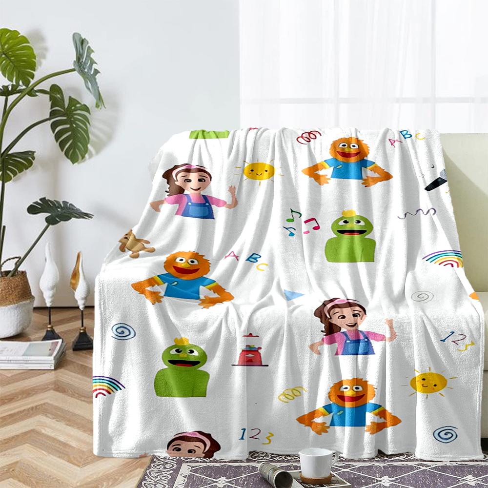 Ms. Rachel Theme Printed Blanket - Perfect for Couch, Bed, Travel & Outdoor Use | Machine Washable, Cozy & Durable.