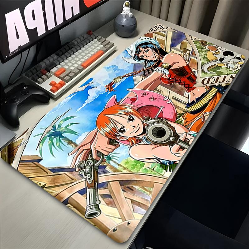 Mouse Pad Gamer Accessories Computer Desk Mat One Piece Nami Large Table Keyboard Pc Laptop Rubber Carpet Xxl Gaming Mousepad