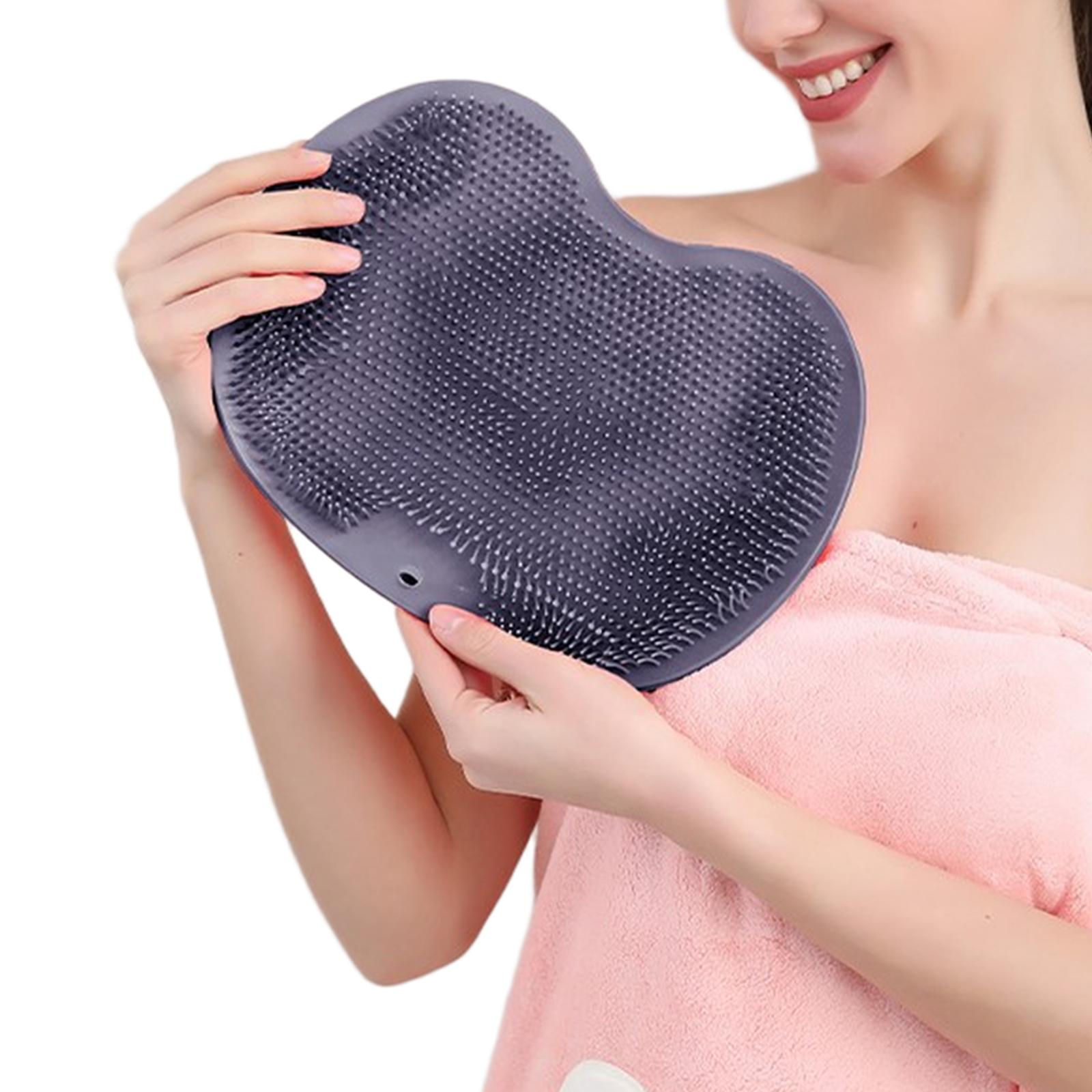 Foot Scrubber Mat Back Scrubber Shower Scrubber Bath Cleaning Pad Gray