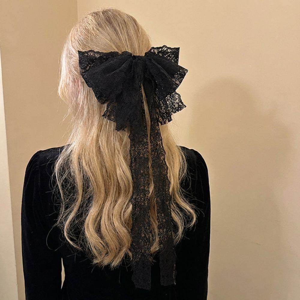 Butterfly Shap Ribbon Hair Clip Elegant Design Back Head Hair Clip  Daily Use