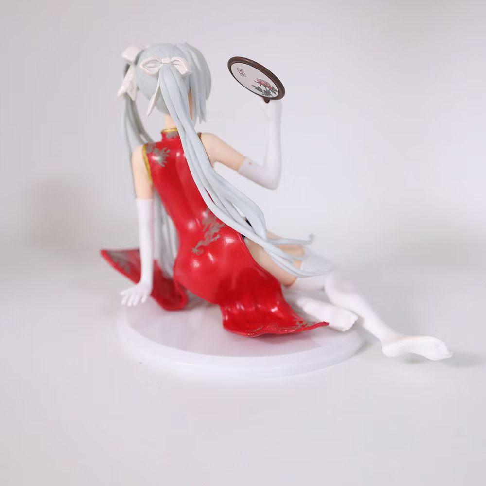 12CM Anime Yosuga No Sora Kasugano Sora Figure China Dress Style Cheongsam Cute Model Toy Gift Decoration Ornaments PVC