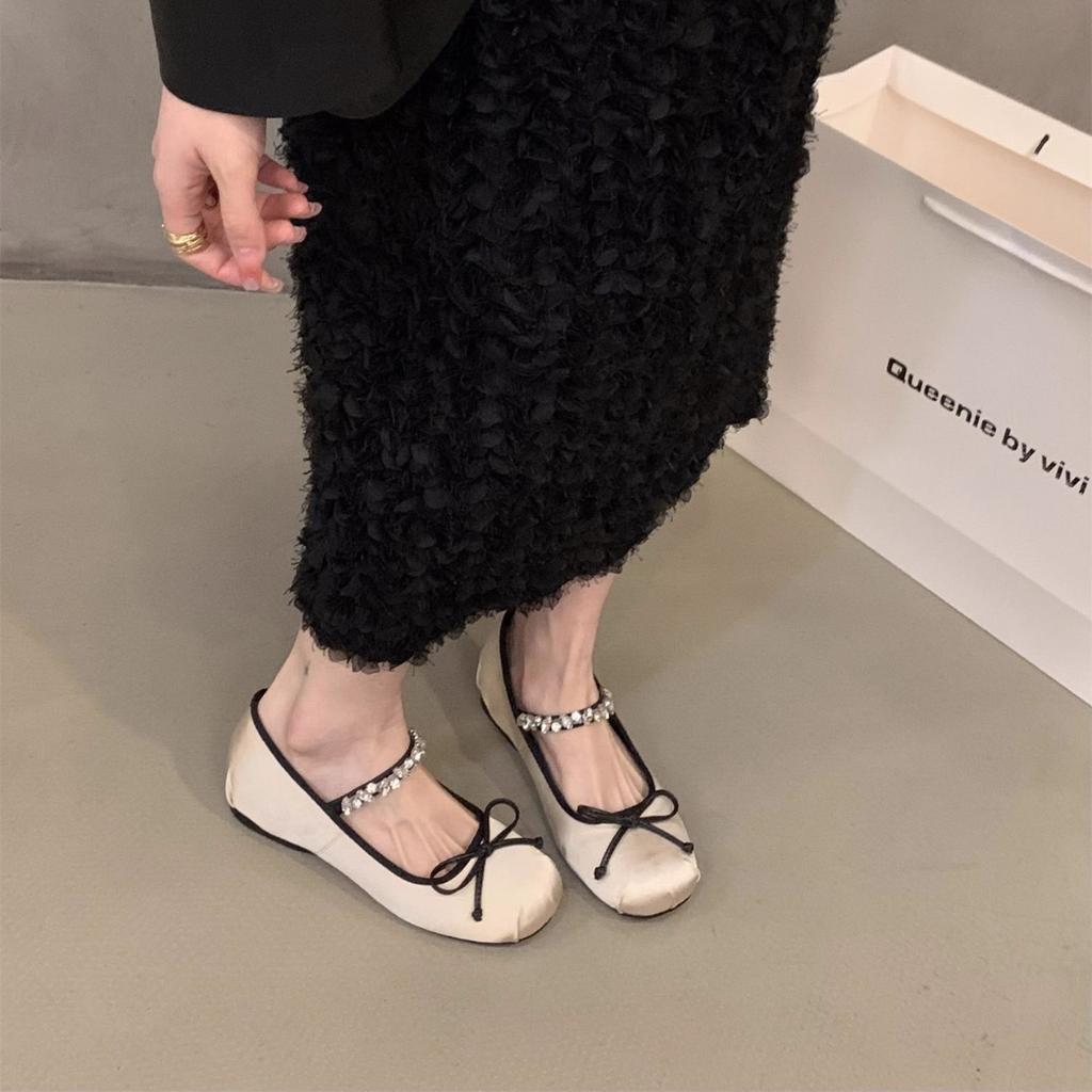Inner Height Increase Pink Ballet Single Shoes Women's Shoes 2025 New French Spring and Autumn Mary Jane Gentle Evening Shoes