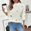 Autumn Winter Women Sweater Ladies Tops Autumn and Winter Sweet Round Neck Pullover Sweater