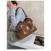 Hobo Bag Women Faux Leather Large Capacity Embroidered Drawstring Daily Commute