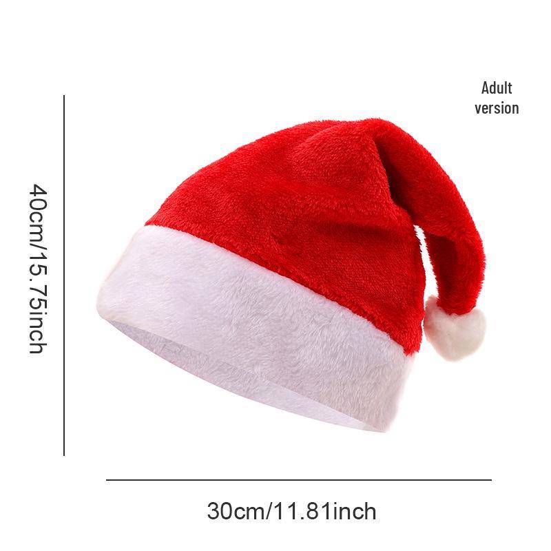 Dospelý svietiaci vianočný klobúk s plyšom - Santa párty dekorácia