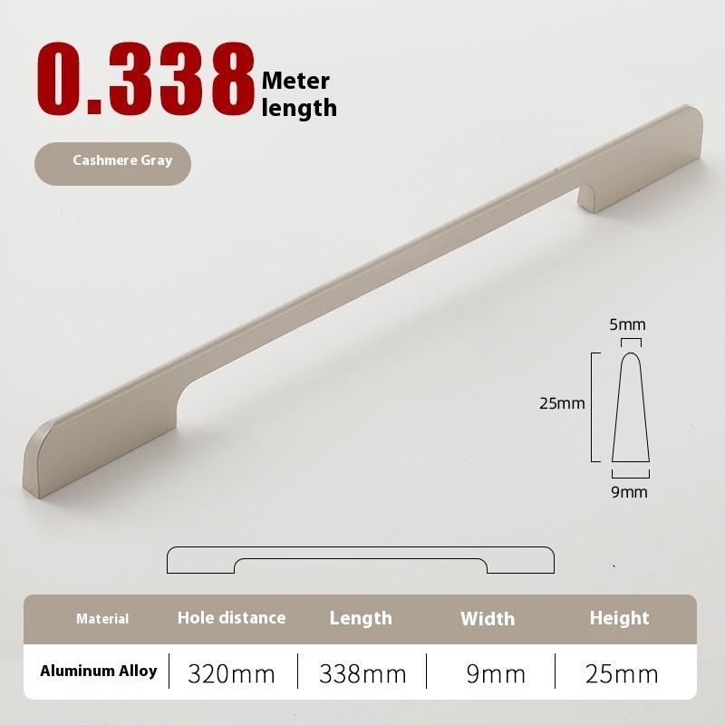 Solid Black Lengthening One Meter Cabinet Long Handle Modern Simple Lengthening Cabinet Door Handle