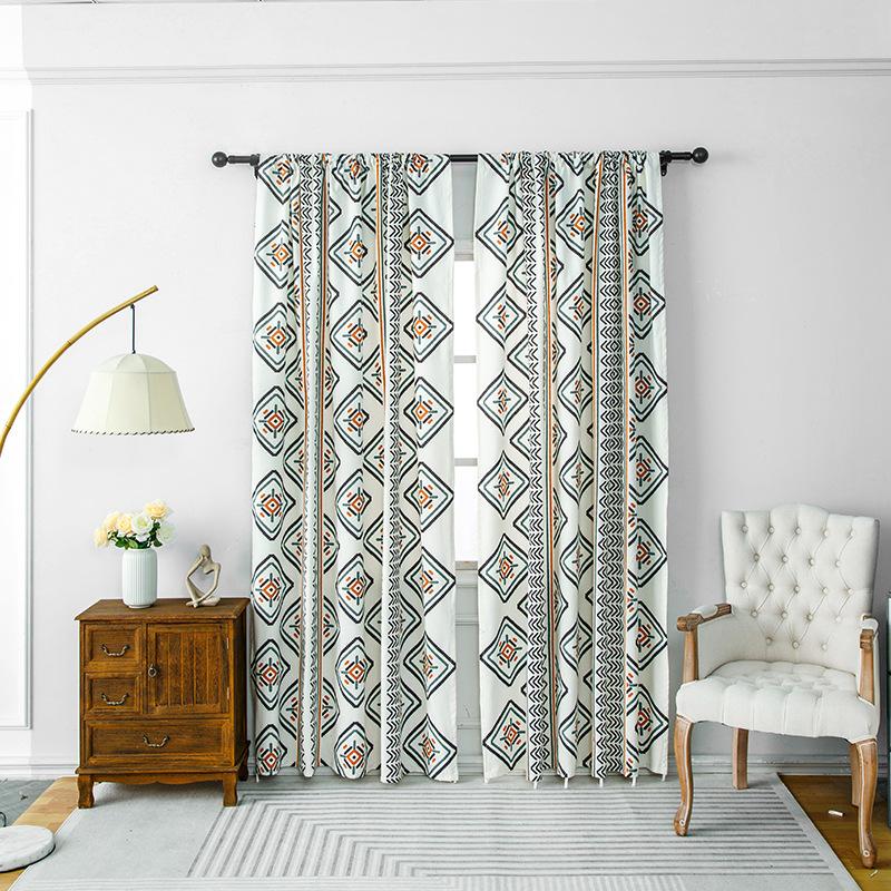 Curtain Printing Colored Bohemian Country Curtains Direct Supply