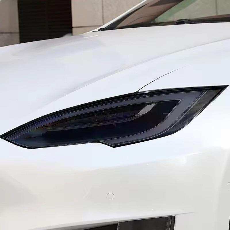 Car Headlight Tint Smoke Black Protective Film Protection Transparent TPU Sticker Accessories Styling For Tesla Model 3 X Y S