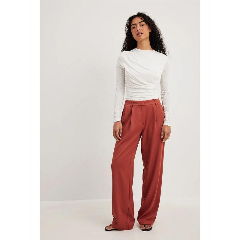 Foreign Trade Original Order NA-K * D Pleat Lightweight Stretch High Waist Suit Pants Drape Loose Casual Wide Leg Pants 1461c2