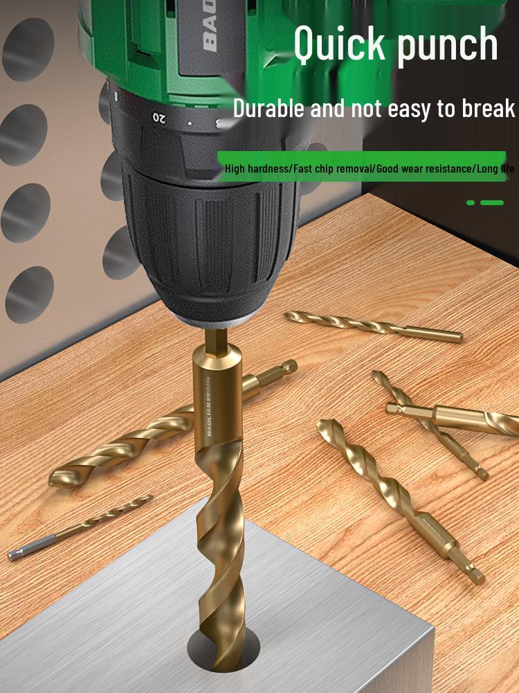 Hex Shank High Hardness Cobalt HSS Twist Drill Bit Set for Stainless Steel and Iron