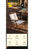 Carbon Steel Camping Folding Table & Kermit Chair Set - Metal Outdoor Roll-up