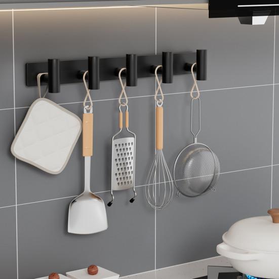 Self-Adhesive Storage Hook Towel Hanger Strong Load-bearing Anti-Rust Simple Installation