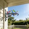Rostfreier Wandhaken Eisenkunst Tier Silhouette Blumenkorb Halter Vogel Design Rustikaler Stil Metall Dekoratives Regal