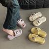 Small thick-soled heightening slippers are comfortable and breathable for women's summer wear 2025 new beach one-word cool slippers