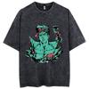 Yk Washed Tshirts For Men Anime JoJos Bizarre Adventure Short Tshirts Women Tops Graphic Printed TShirt Short Sleeve Unisex
